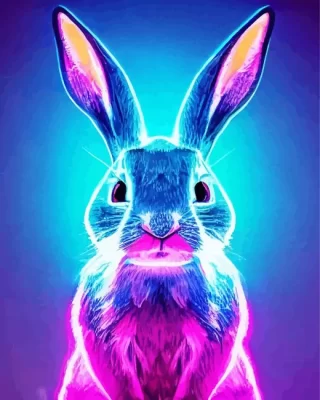 Neon Rabbit Paint by Number