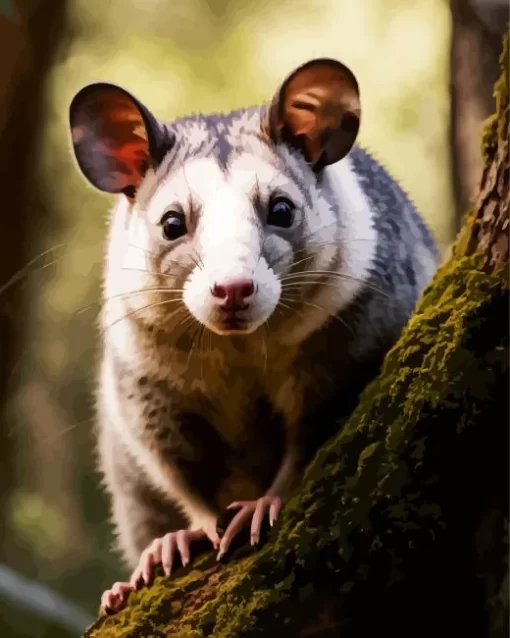 Opossum Animal Paint by Number