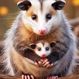 Cute Opossums Paint by Number