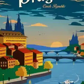 Prague City Poster Paint by Number