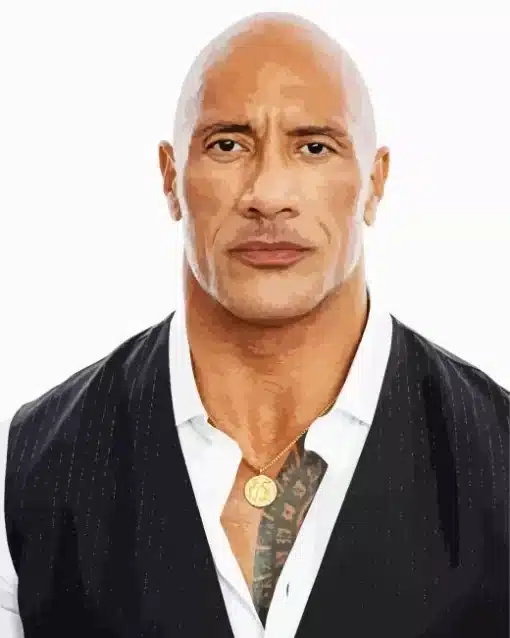 The Actor Dwayne Johnson Paint by Number