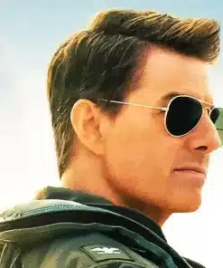 Tom Cruise Top Gun Paint by Number