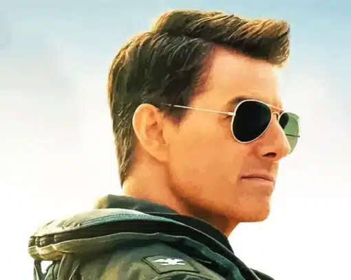 Tom Cruise Top Gun Paint by Number