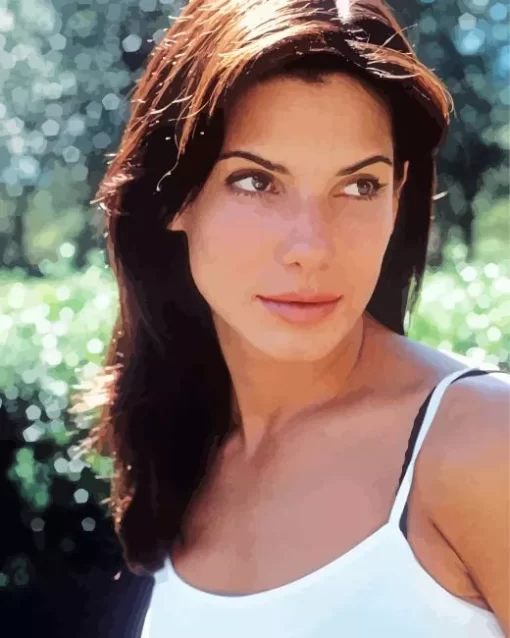 Young Sandra Bullock Paint by Number