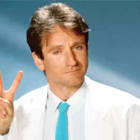 Young Robin Williams Paint by Number