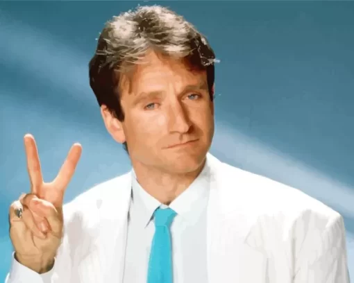 Young Robin Williams Paint by Number