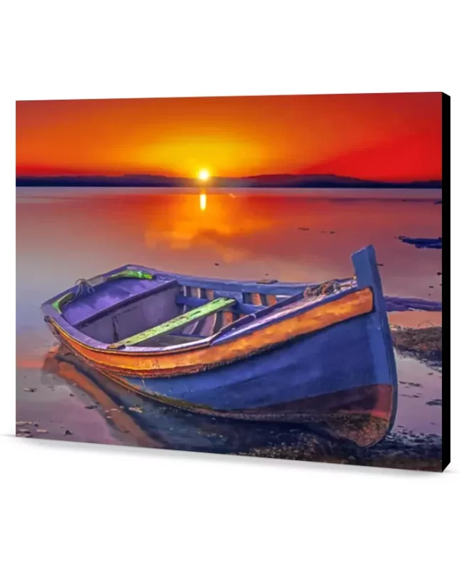 Sunset Painting Ideas Beach Boat