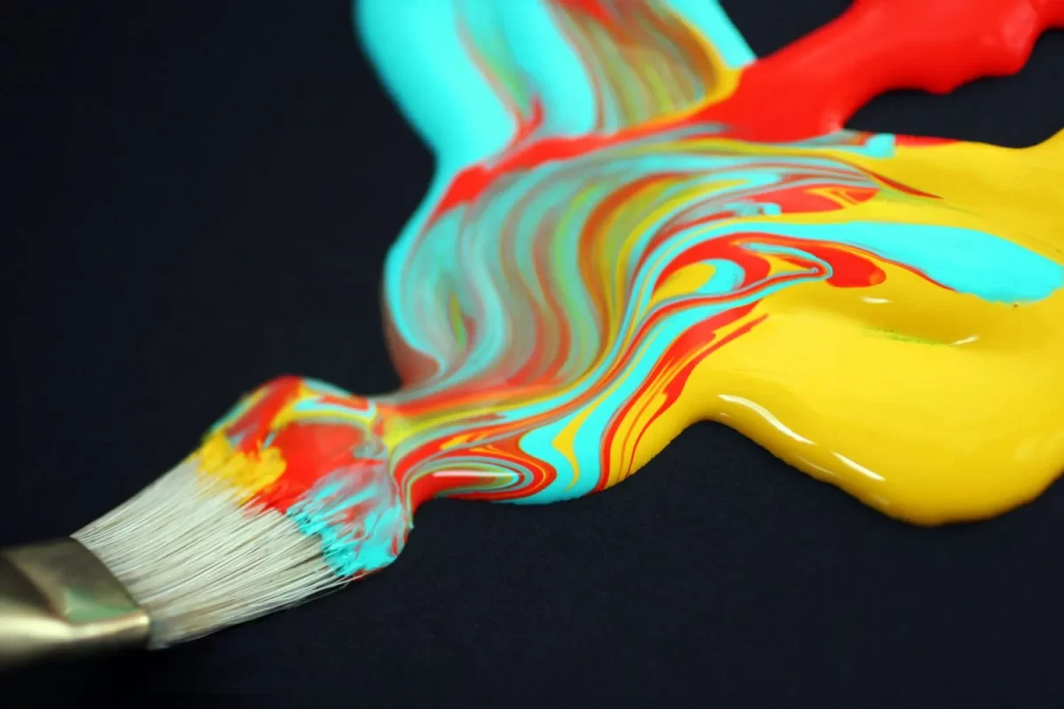 Relaxation through colorful painting