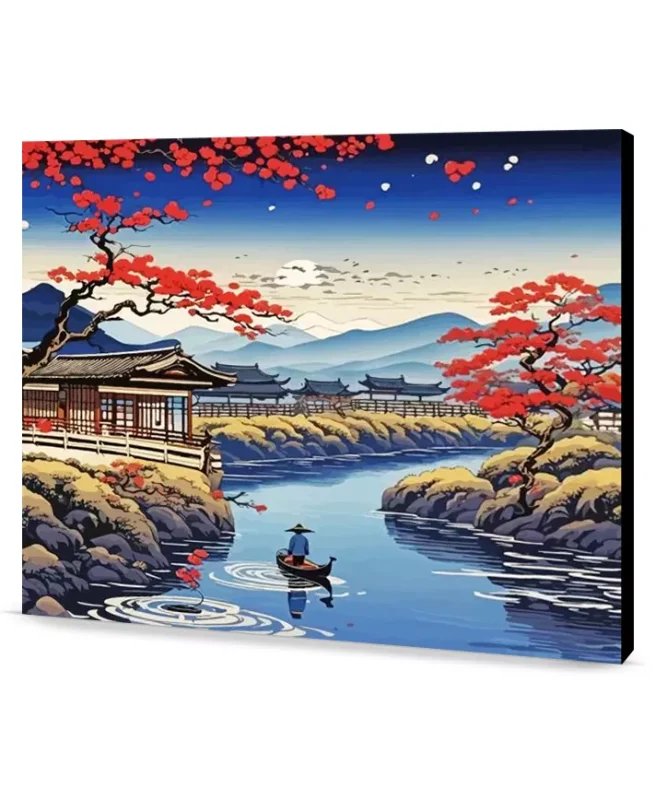 Aesthetic Japanese Landscape Art easel