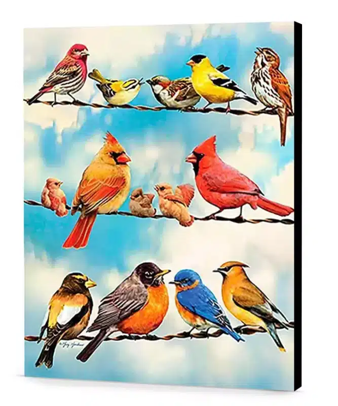 Birds On Wire DIY home décor easel