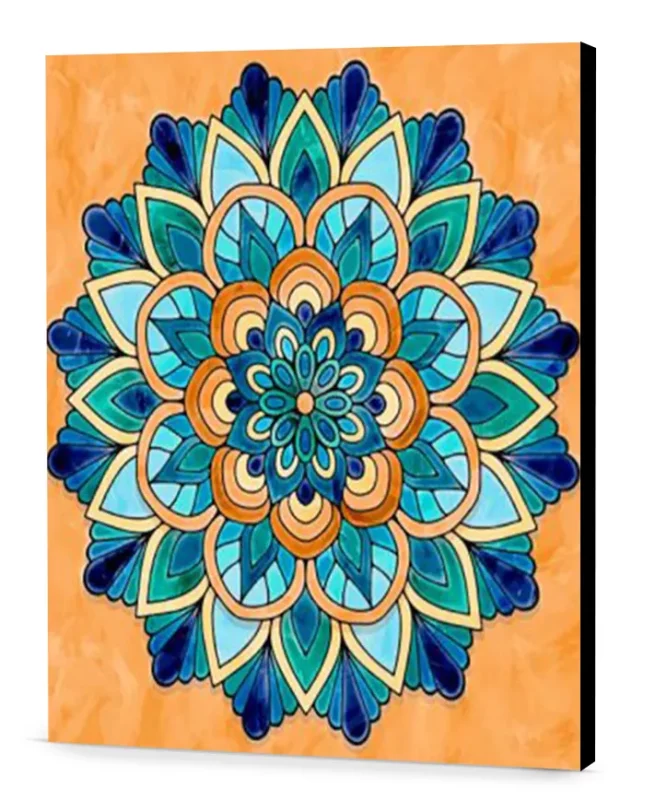 Blue Mandalas easel