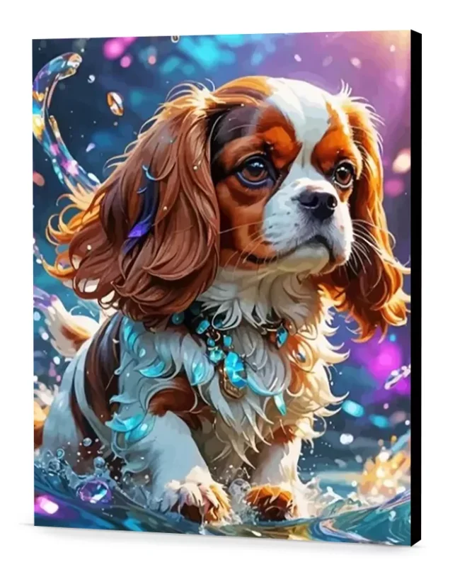 Cavalier King Charles Spaniel easel