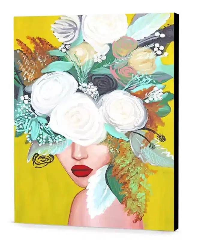 Floral Girl Art easel