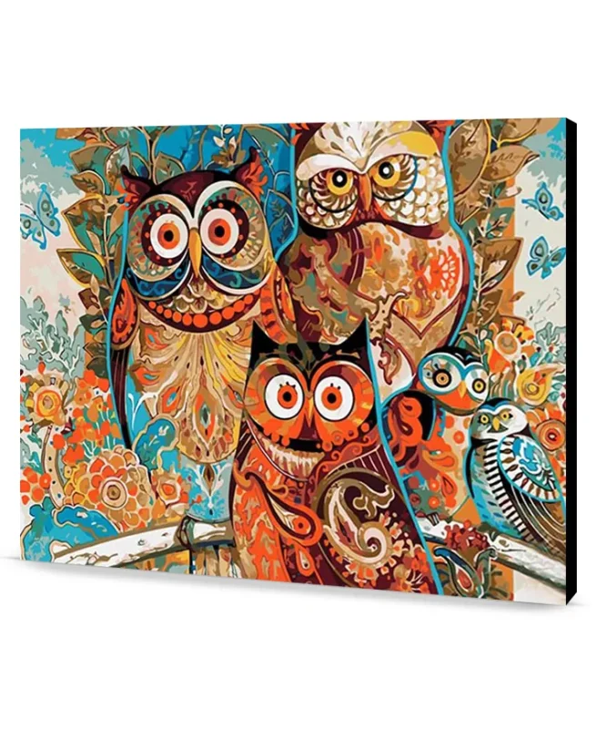 Mandala Owls Birds easel