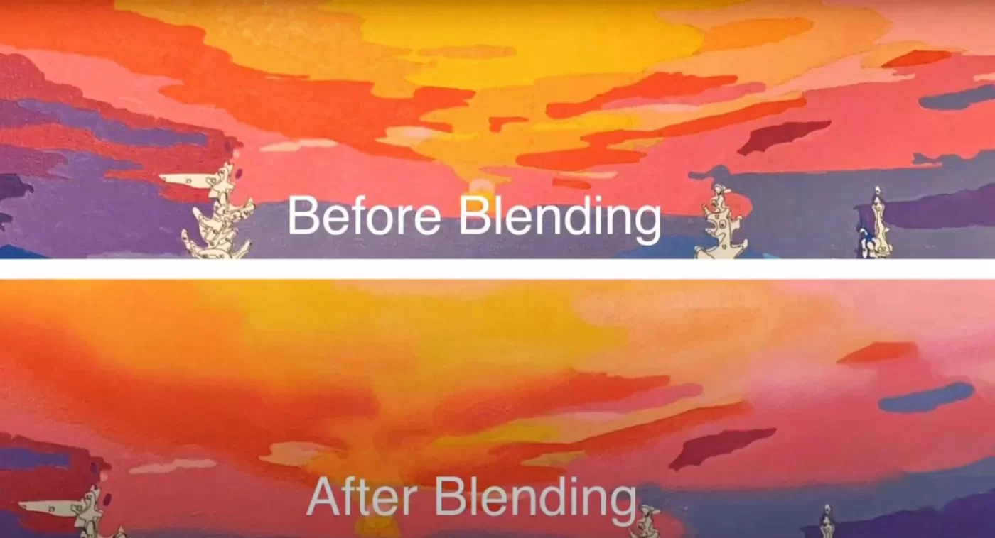 before and after blending