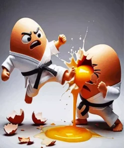 Karate Eggs Paint by Number