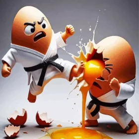 Karate Eggs Paint by Number