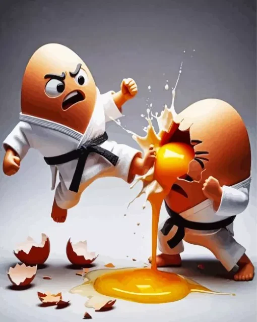 Karate Eggs Paint by Number