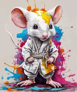 Karate Mouse Paint by Number