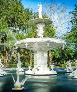 Forsyth Park Fountain Paint by Numbers