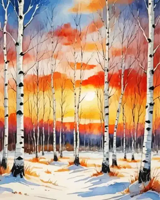 Briches Winter Art Paint by Number