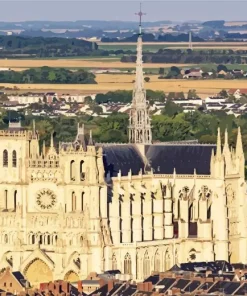 Cathedral Amiens Paint by Numbers