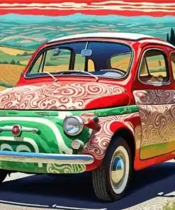 Fiat 500 Art Paint by Numbers