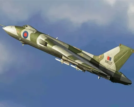 Flying Vulcan Planes Paint by Numbers