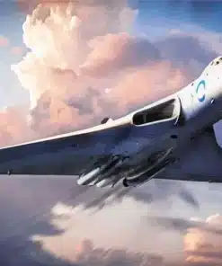 Avro Vulcan And Pink Clouds Paint by Numbers