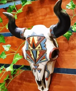 Cow Skull Art Paint by Numbers