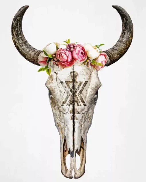 Cow Skull Paint by Numbers