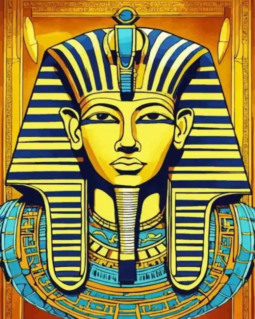 Abstract Tutankhamun Paint by Numbers