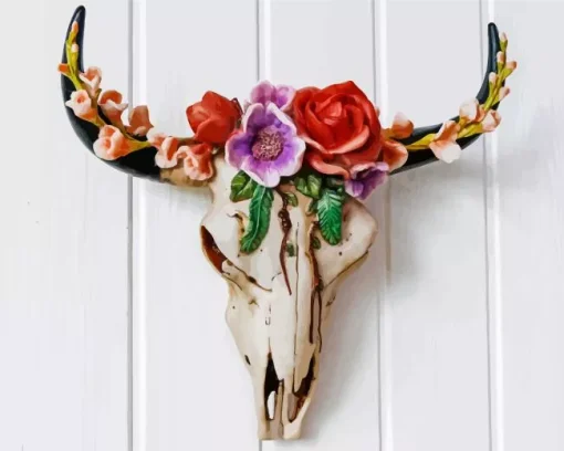 Aesthetic Cow Skull Paint by Numbers