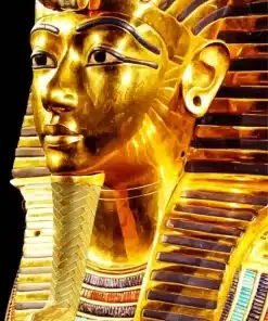 Gold Tutankhamun Mask Paint by Numbers