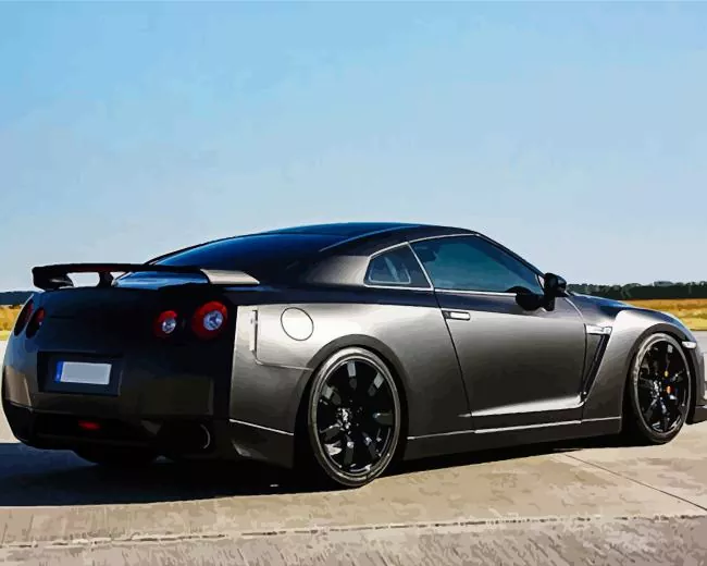 Dark Nissan Art Paint by Numbers