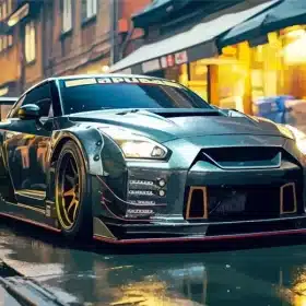 Black Nissan GTR Paint by Numbers 