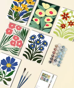 Floral Harmony Mini Paint by Numbers