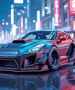 Cyberpunk Nissan Paint by Numbers
