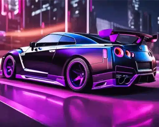 Nissan At Night Paint by Numbers