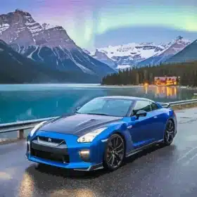 Blue And Black Nissan In Canada Paint by Numbers 