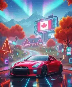 Canadian Cool Red Nissan Paint by Numbers