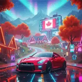 Canadian Cool Red Nissan Paint by Numbers 