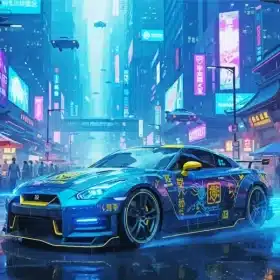 Cool Nissan Car Paint by Numbers 