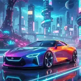Cool Nissan Cyberpunk Paint by Numbers 
