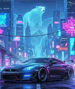 Cyberpunk Nissan Paint by Numbers