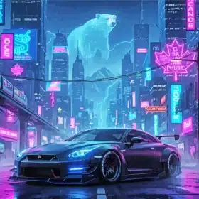 Cyberpunk Nissan Paint by Numbers 