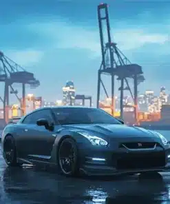 Dark Nissan In A Harbour Paint by Numbers