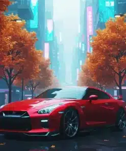 Red Nissan Paint by Numbers