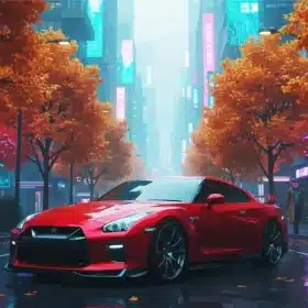 Red Nissan Paint by Numbers