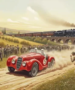 1930s Road Rally Paint by Numbers